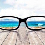 Large format printing blog post - sea view through a pair of glasses